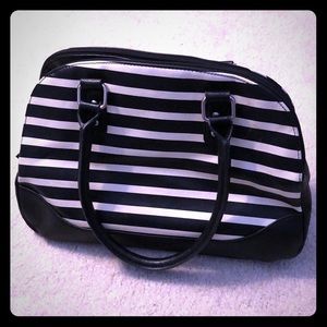 Black & white striped Merona purse